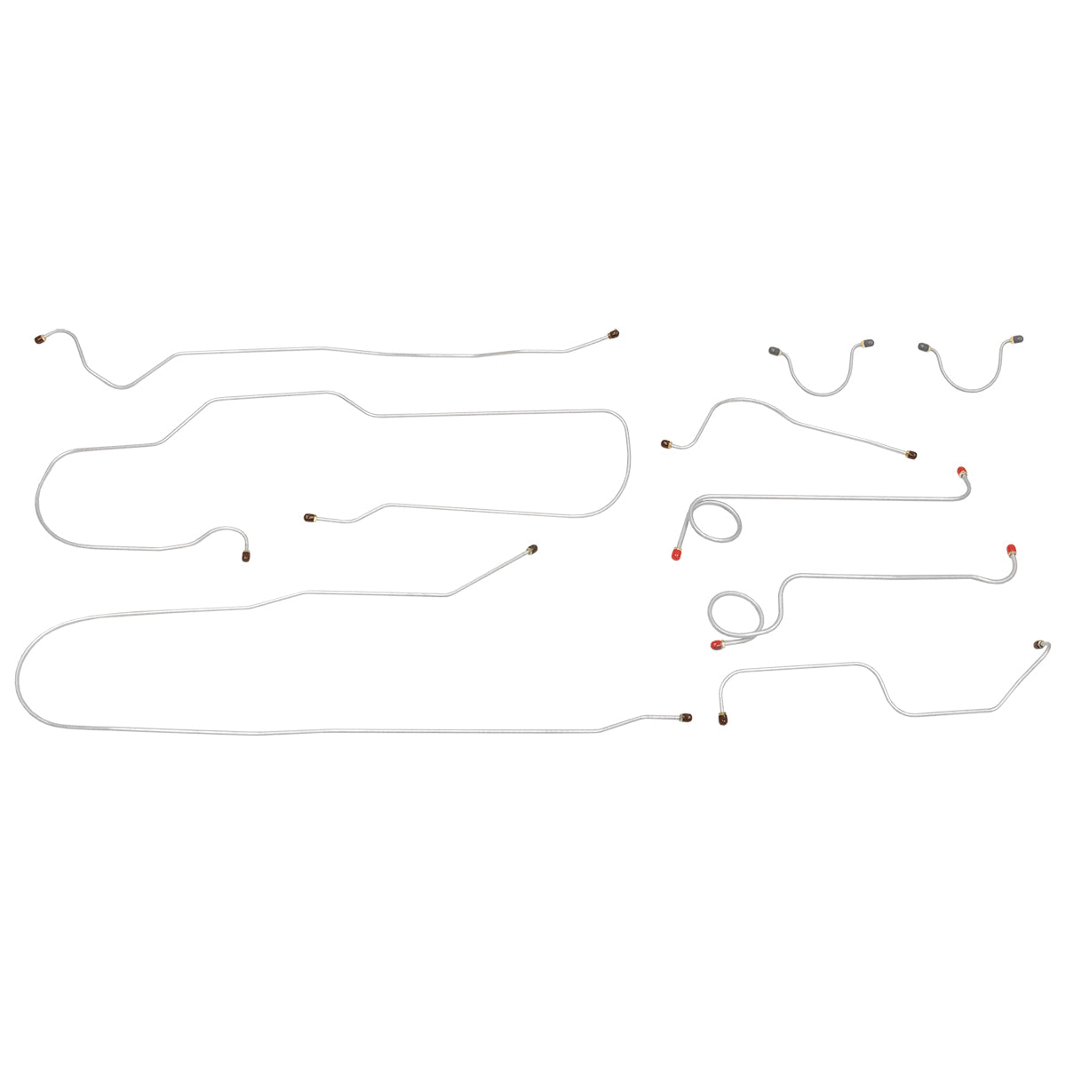 1948 Dodge B1-C 3/4-Ton Complete Brake Line Kit (w/ Wheel Lines) 9pc, Stainless