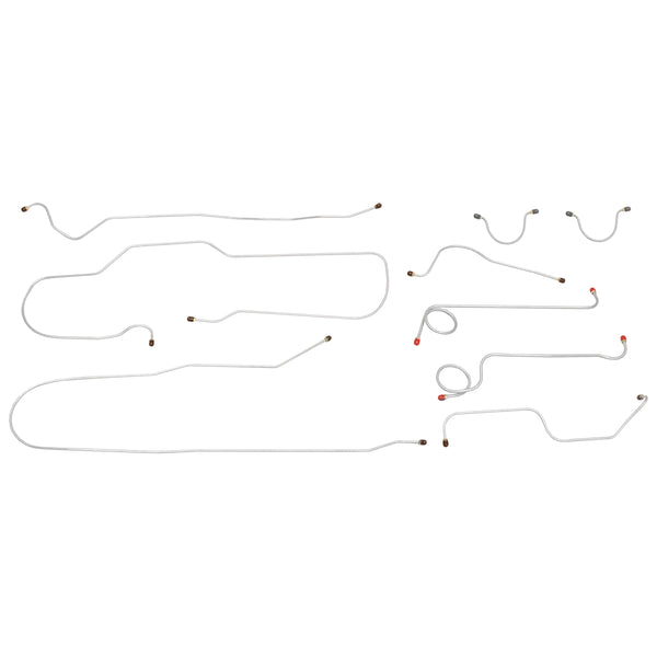 1948 Dodge B1-C 3/4-Ton Complete Brake Line Kit (w/Wheel Lines) 8pc, Stainless