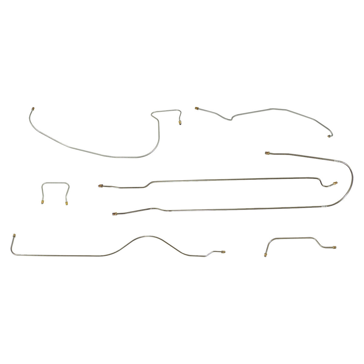 1938 Chevrolet All 112.3" WB w/Straight Front Axle Complete Drum Brake Line Kit 7pc, Stainless