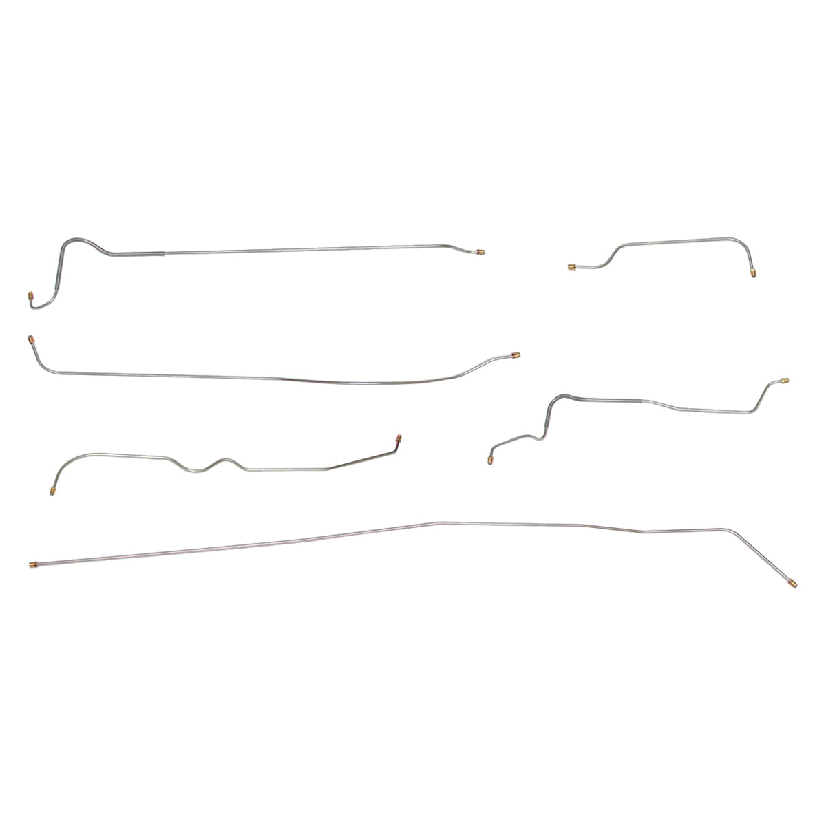 1949-50 Chevrolet Special Convertible w/MT Drum Brake Line Kit 6pc, Stainless