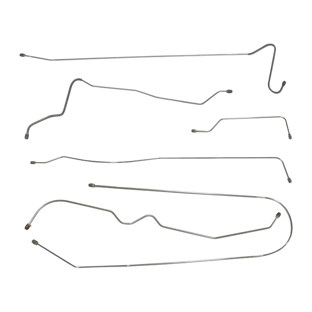 1951 Chevrolet Special Hardtop Complete Drum Brake Line Kit 6pc, Stainless
