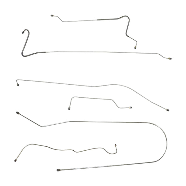 1953-54 Chevrolet Special Hardtop Complete Drum Brake Line Kit 6pc, Stainless