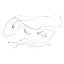 1955-56 Chevrolet Bel Air (Valve At Master F to R Runs Outside Frame Disc Brake Conversion Line Kit 8pc, Stainless
