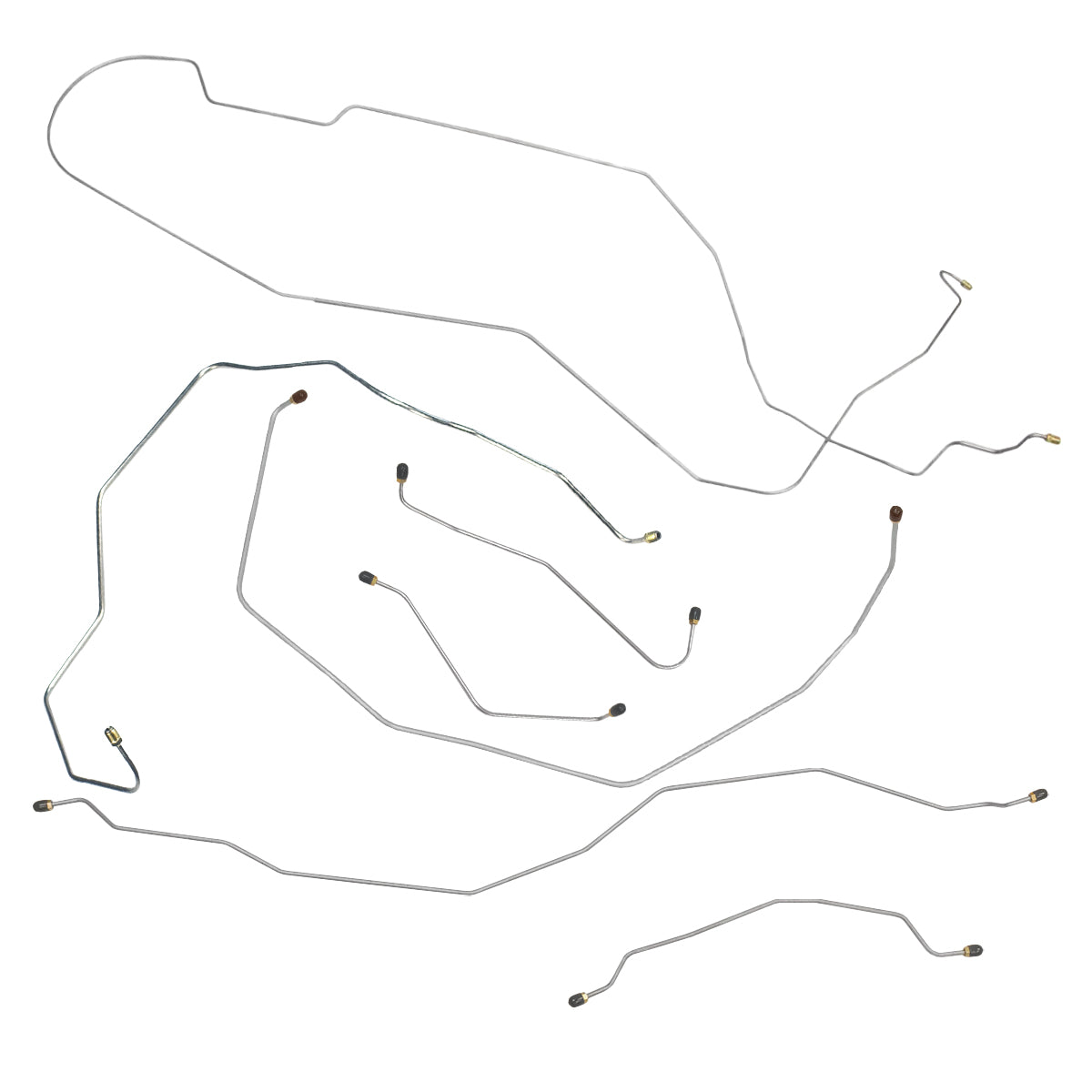 1955 Chevrolet Nomad Power Brake Line Kit 7pc, Stainless (E-13)