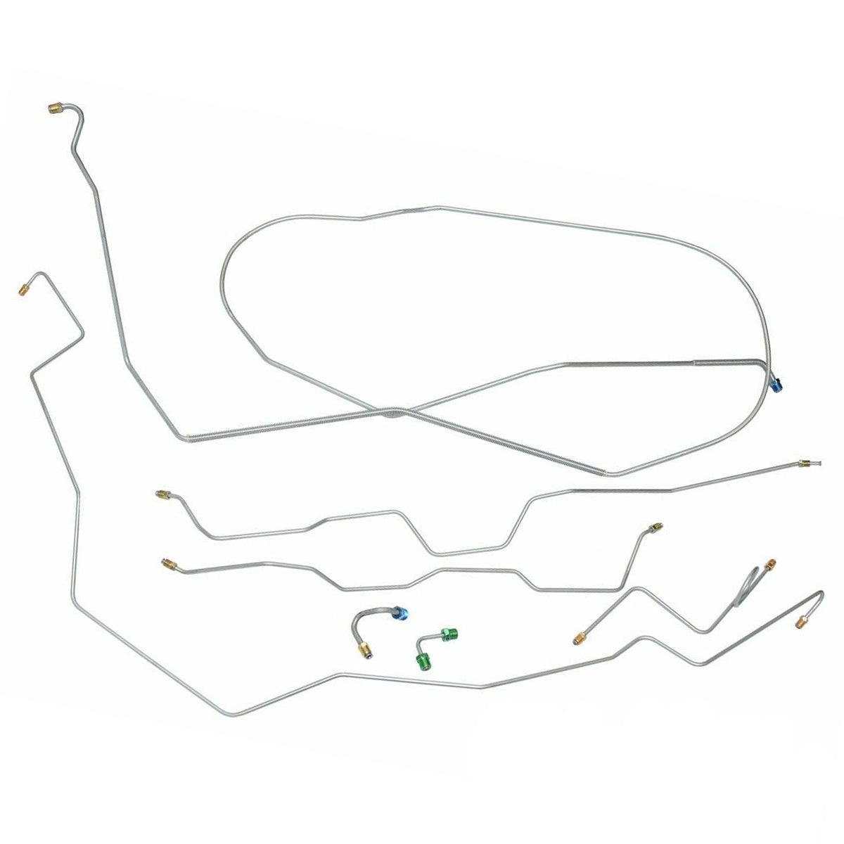 1967-68 Chevrolet Impala/SS Hardtop Power Disc Brake Conversion Line Kit 7pc, Stainless