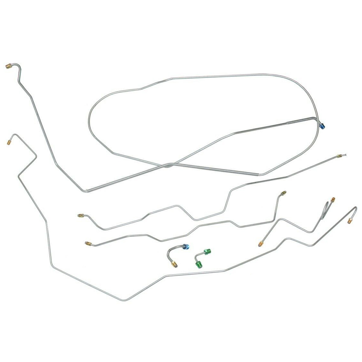 1969-70 Chevrolet Impala Power Disc Conversion Brake Line Kit 7pc, Stainless