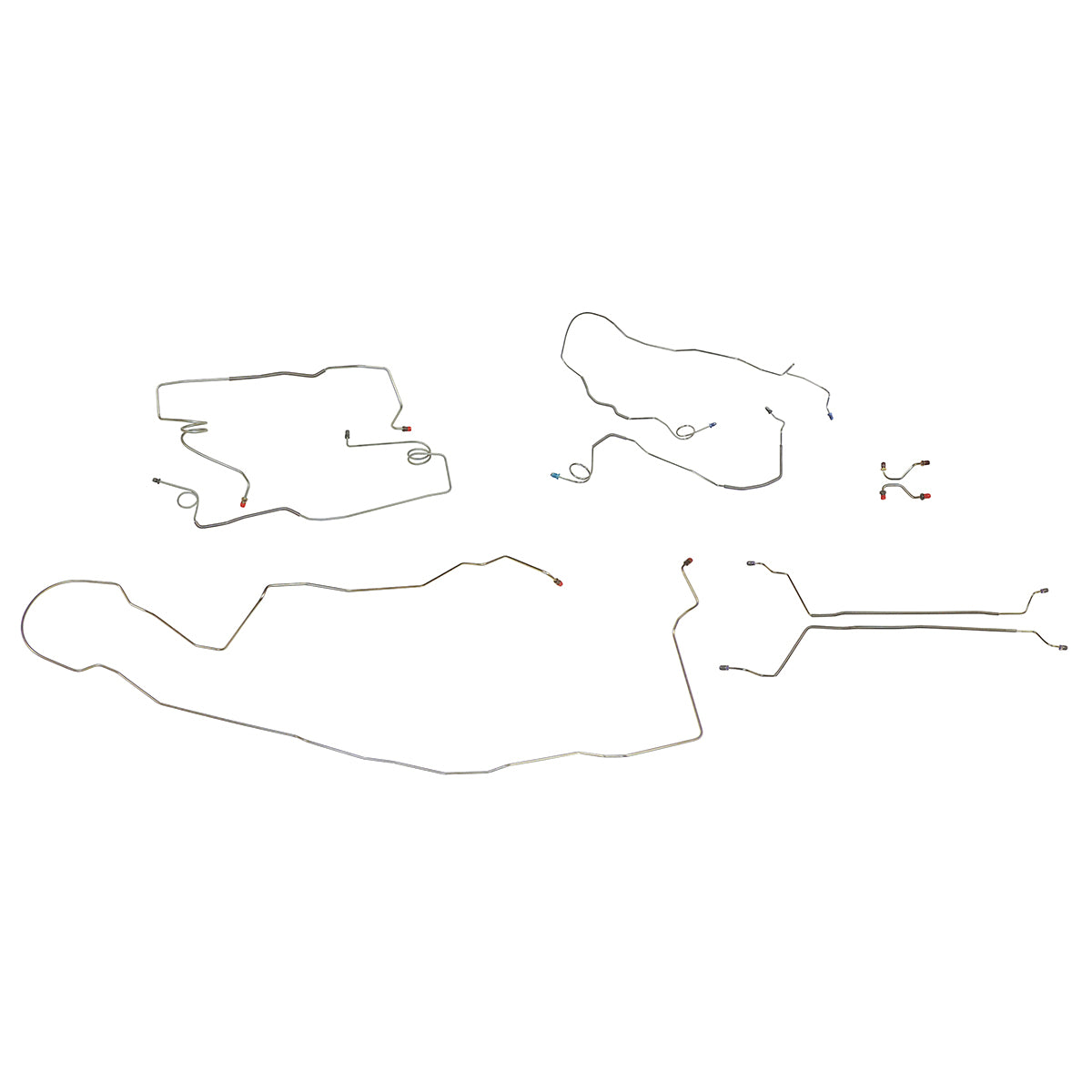 1991-94 Chevrolet Caprice Wagon (Only) Power Disc w/Rear Drum Brake Line Kit 9pc, Stainless