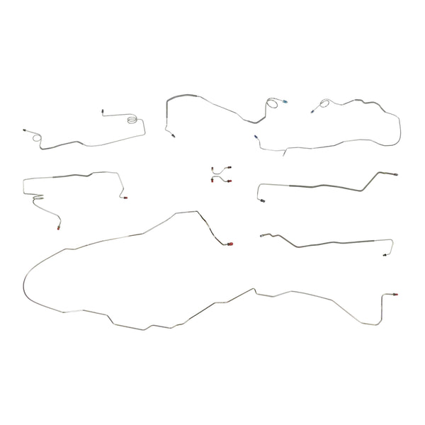 1994 Chevrolet Impala Super Sport (SS Only) Four-Wheel Power Disc Brake Line Kit 9pc, Stainless