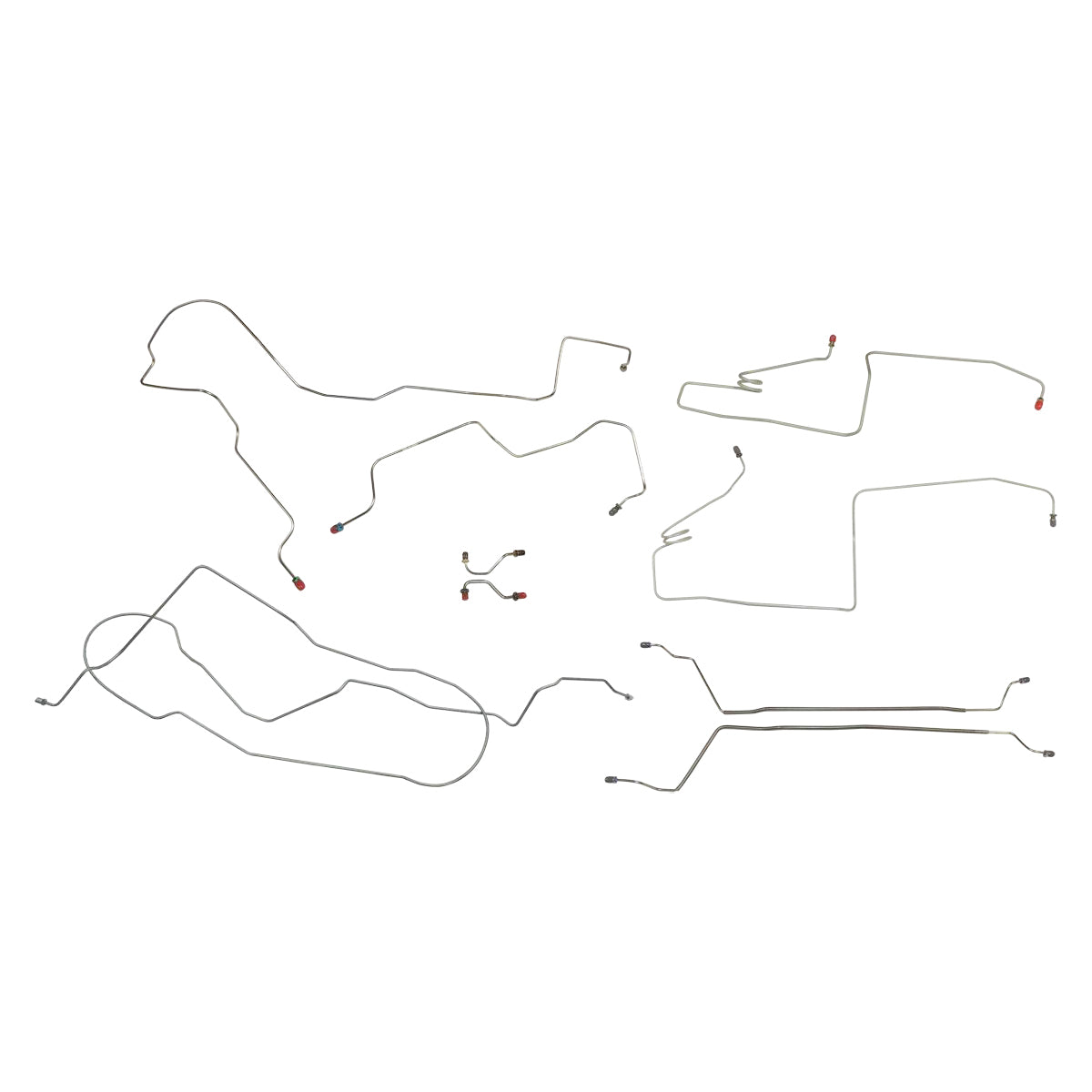 1995-96 Chevrolet Caprice Wagon (Only) Power Disc w/Rear Drum Brake Line Kit 9pc, Stainless