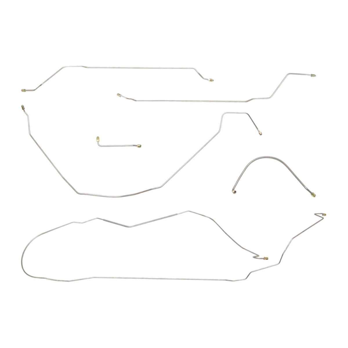1964 Chevrolet Chevelle/Malibu/SS Convertible Manual Drum Brake Line Kit 6pc, Stainless