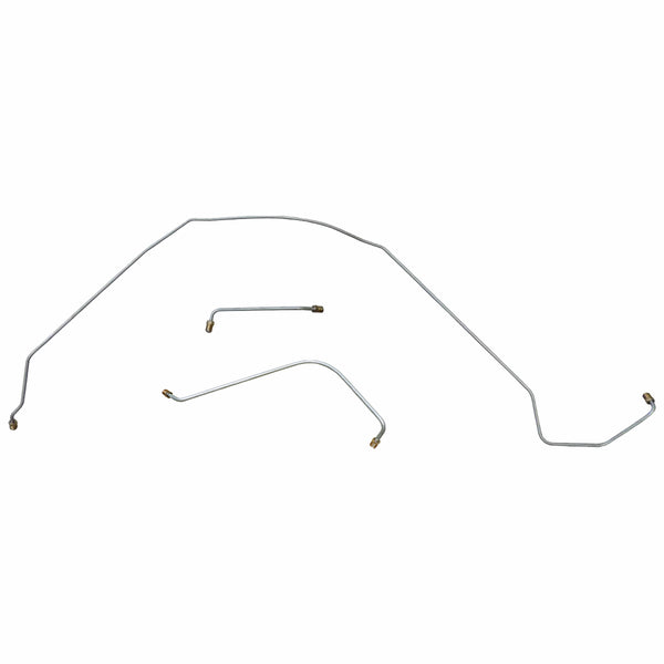 1964-66 Chevrolet Chevelle Malibu SS Power Drum Front Brake Line Kit 3pc, Stainless