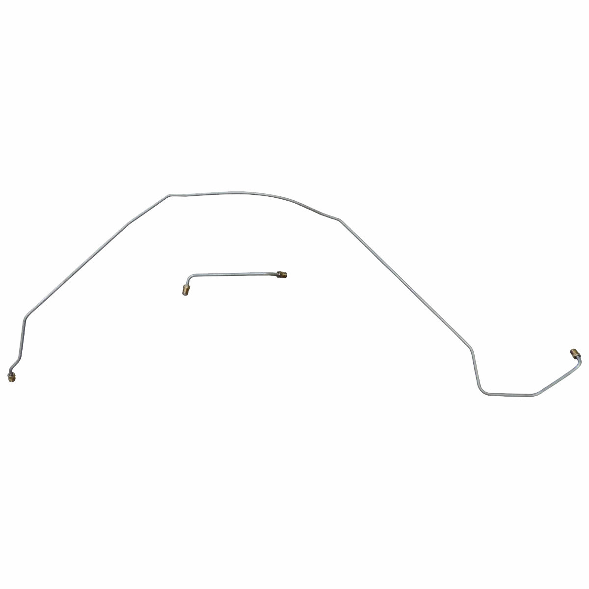 1964-66 Chevrolet Chevelle/Malibu/El Camino (1966 NON SS ONLY) Drum Brakes 3/16" Right And Left Front Brake Lines, 2pc Stainless