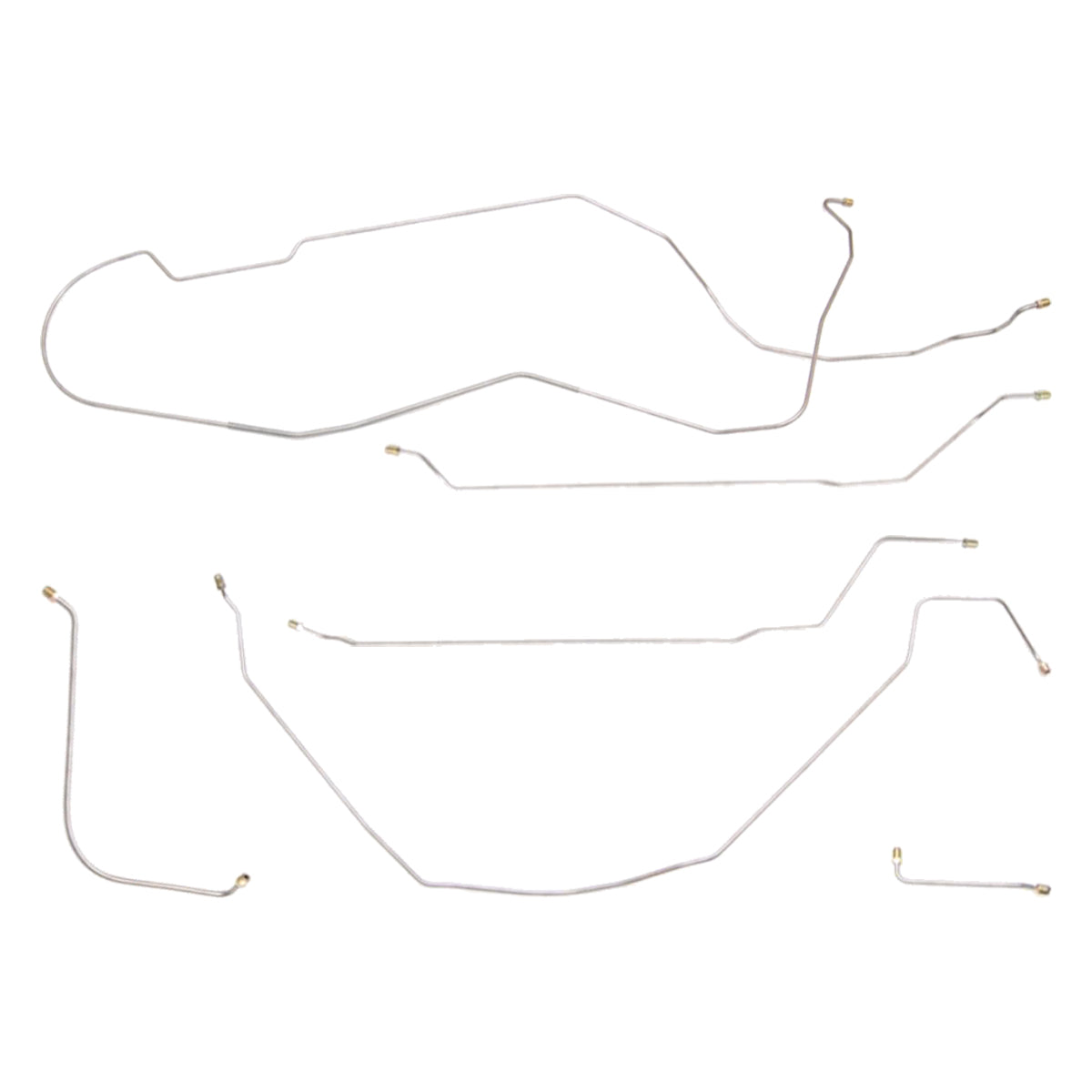 1966 Chevrolet Chevelle/Malibu Hardtop Power Drum Brake Line Kit 6pc, Stainless