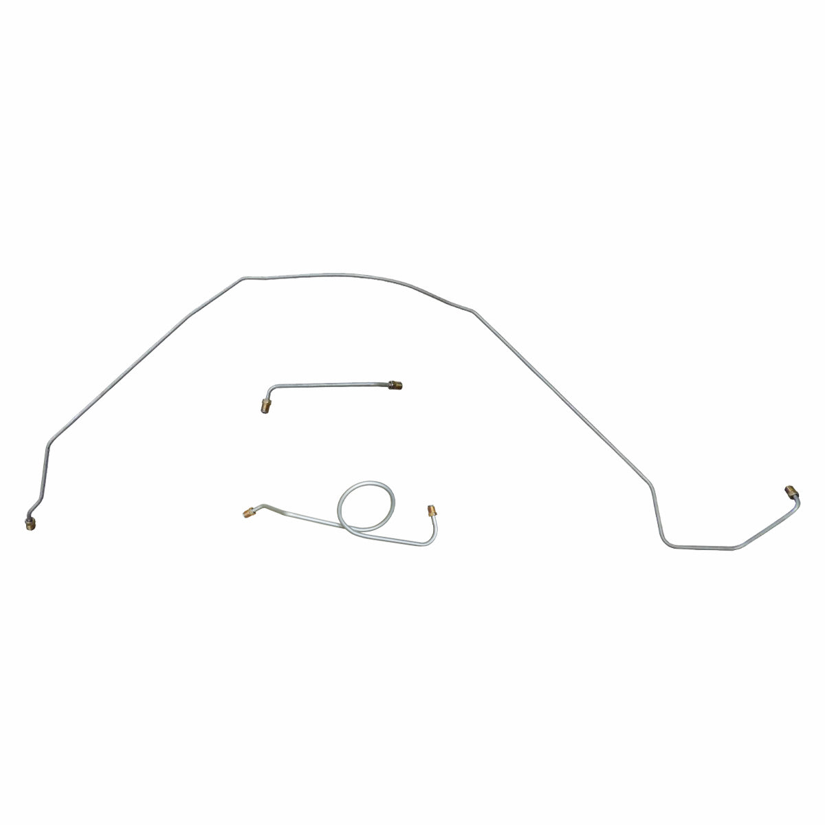 1966 Chevrolet Chevelle Malibu SS Manual Drum Front Brake Line Kit 3pc, Stainless