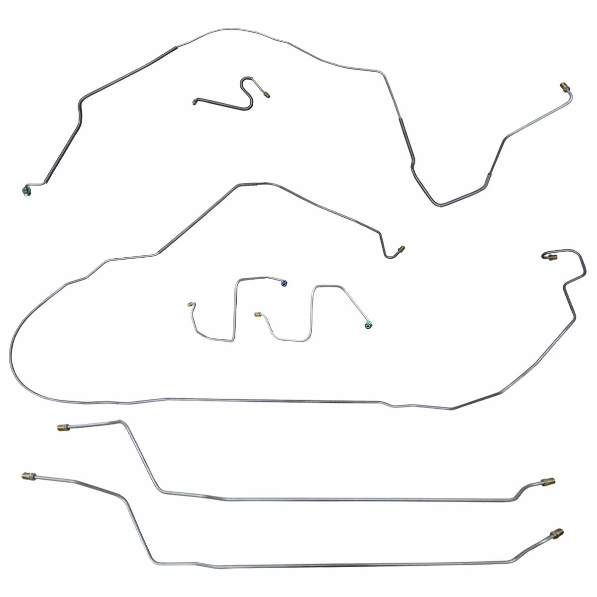 1967 Chevrolet Chevelle SS (Only) Convertible Manual Drum Brake Line Kit 7pc, Stainless