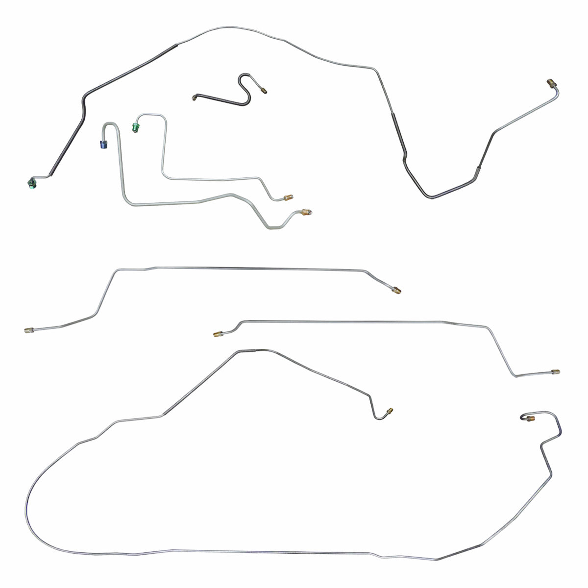 1967 Chevrolet Chevelle SS (Only) Convertible Power Drum Brake Line Kit 7pc, Stainless