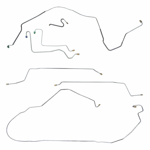 1967 Chevrolet Chevelle SS (Only) Convertible Power Drum Brake Line Kit 7pc, Stainless