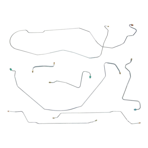 1967 Chevrolet Chevelle/Malibu (Non-SS) Hardtop Power Drum Brake Line Kit 7pc, Stainless