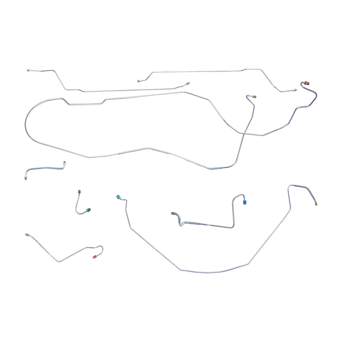 1967 Chevrolet Chevelle Malibu (Non-SS) Hardtop Power Disc Brake Line Kit 8pc, Stainless