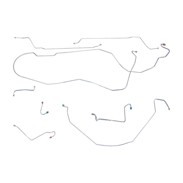 1967 Chevrolet Chevelle Malibu (Non-SS) Hardtop Power Disc Brake Line Kit 8pc, Stainless