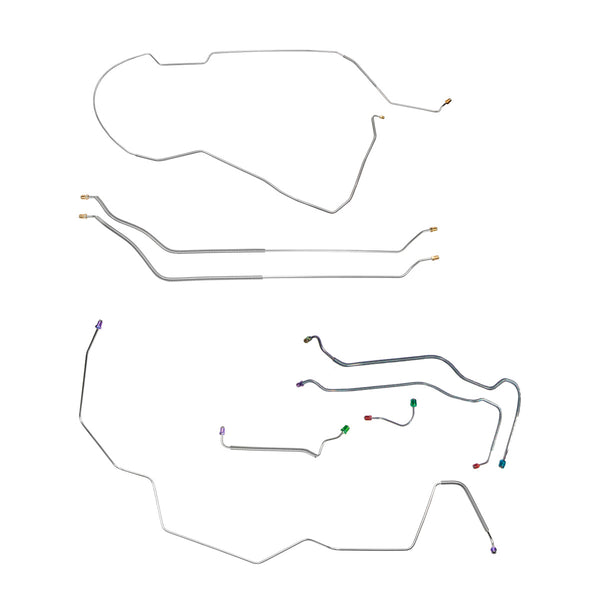 1968 Chevrolet Chevelle/Malibu Non-SS (Only) Hardtop Power Disc Brake Line Kit 8pc, Stainless