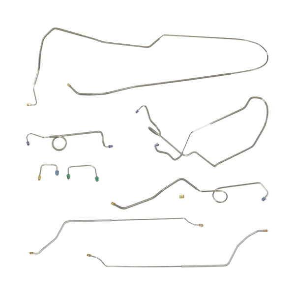 1968 Chevelle Malibu SS, Convertible, Power Disc Conversion Complete Brake Line Kit, 8pc, Stainless