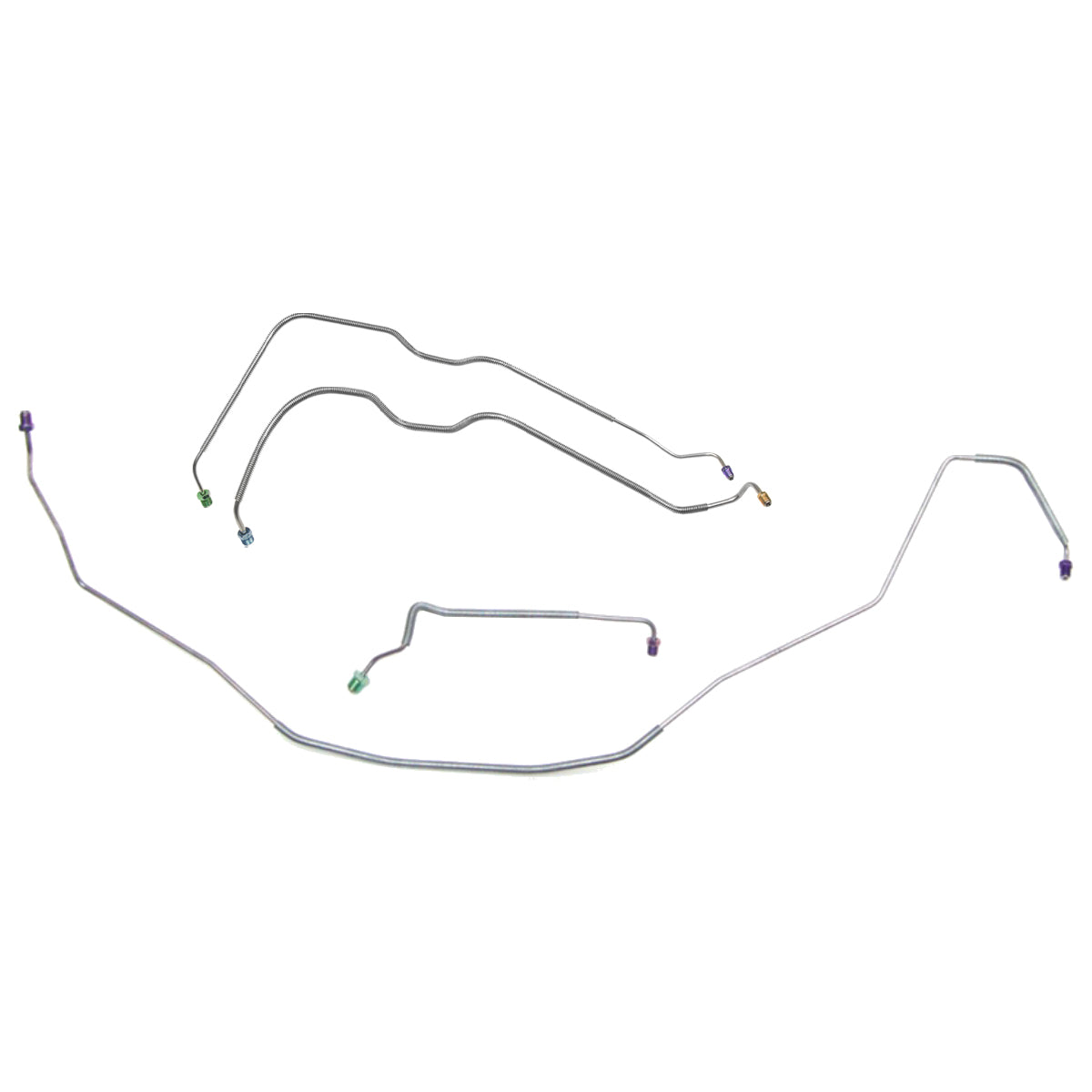 1968 Chevrolet Chevelle/El Camino SS (Only) Power Drum Front Brake Line Kit 4pc, Stainless
