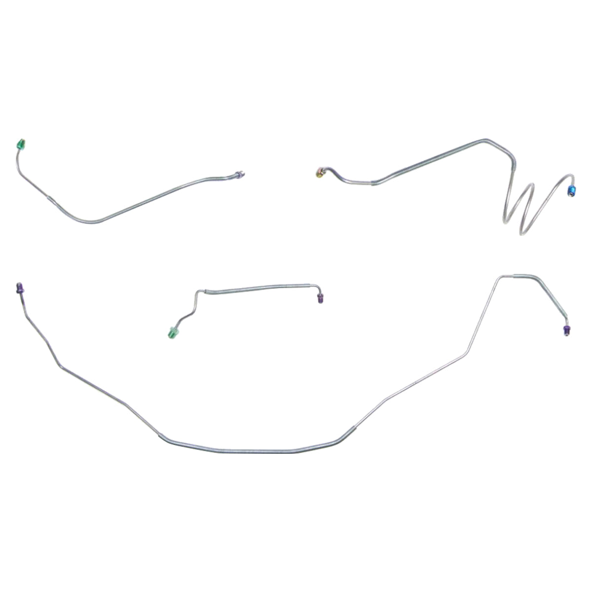 1968 Chevrolet Chevelle/El Camino SS (Only) Manual Drum Front Brake Line Kit 4pc, Stainless