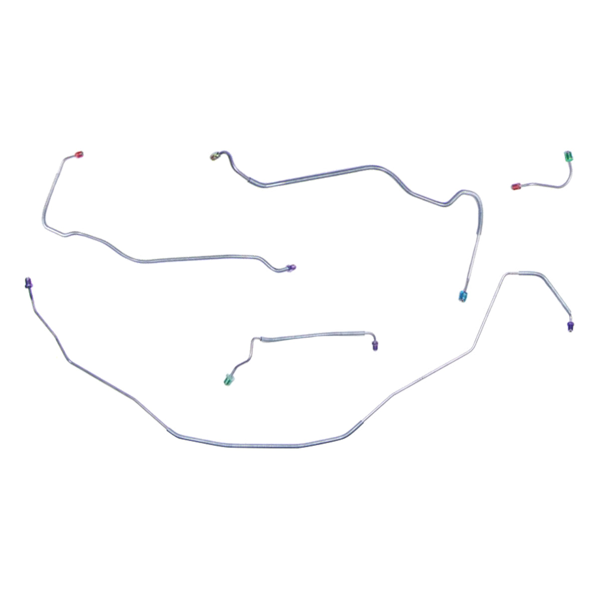1968 Chevrolet Chevelle El Camino (SS Only) Power Disc Front Brake Line Kit 5pc, Stainless