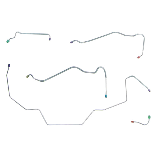 1968 Chevrolet Chevelle Malibu El Camino (Non-SS) Power Disc Front Brake Line Kit 5pc, Stainless