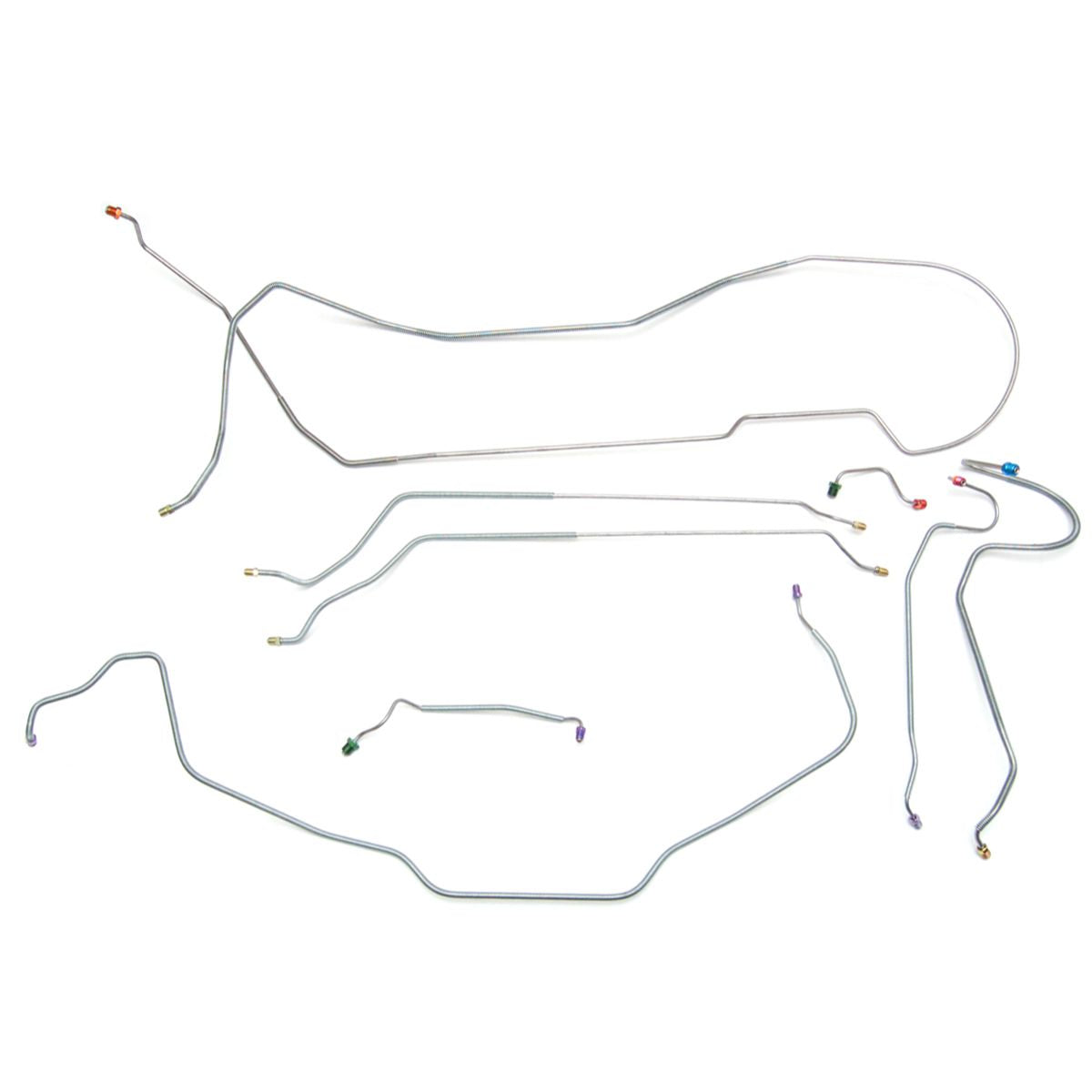 1969 Chevrolet Chevelle/Malibu/SS Hardtop Manual Disc Brake Line Kit 8pc, Stainless