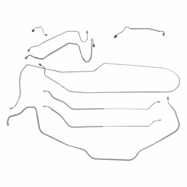 1969 Chevrolet Chevelle/Malibu/SS Convertible Manual Disc Brake Line Kit 8pc, Stainless
