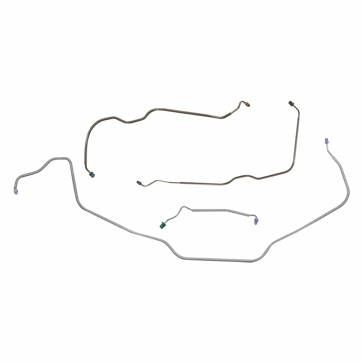 1969 Chevrolet Chevelle/Malibu/El Camino Power Drum Front Brake Line Kit 4pc, Stainless