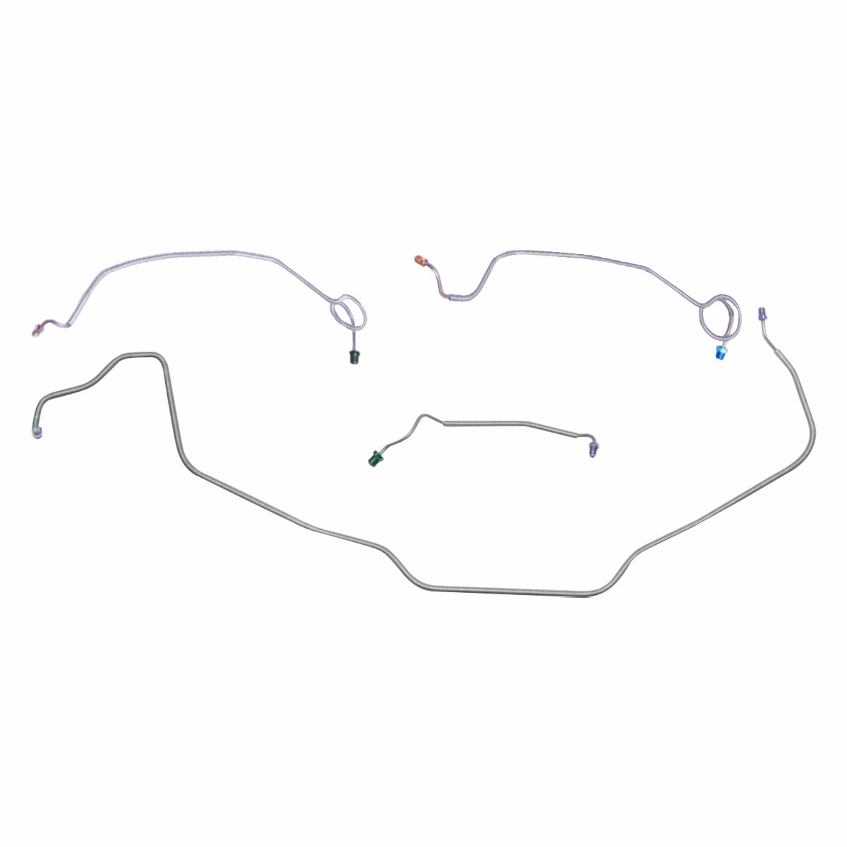 1969 Chevrolet Chevelle/Malibu/El Camino Manual Drum Front Brake Line Kit 4pc, Stainless