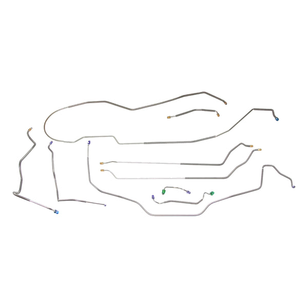 1970 Chevrolet Chevelle Malibu Hardtop Power Disc Brake Line Kit 9pc, Stainless