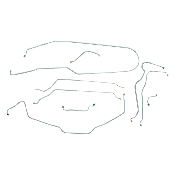 1970 Chevrolet Chevelle Malibu Convertible Power Disc Brake Line Kit 9pc, Stainless