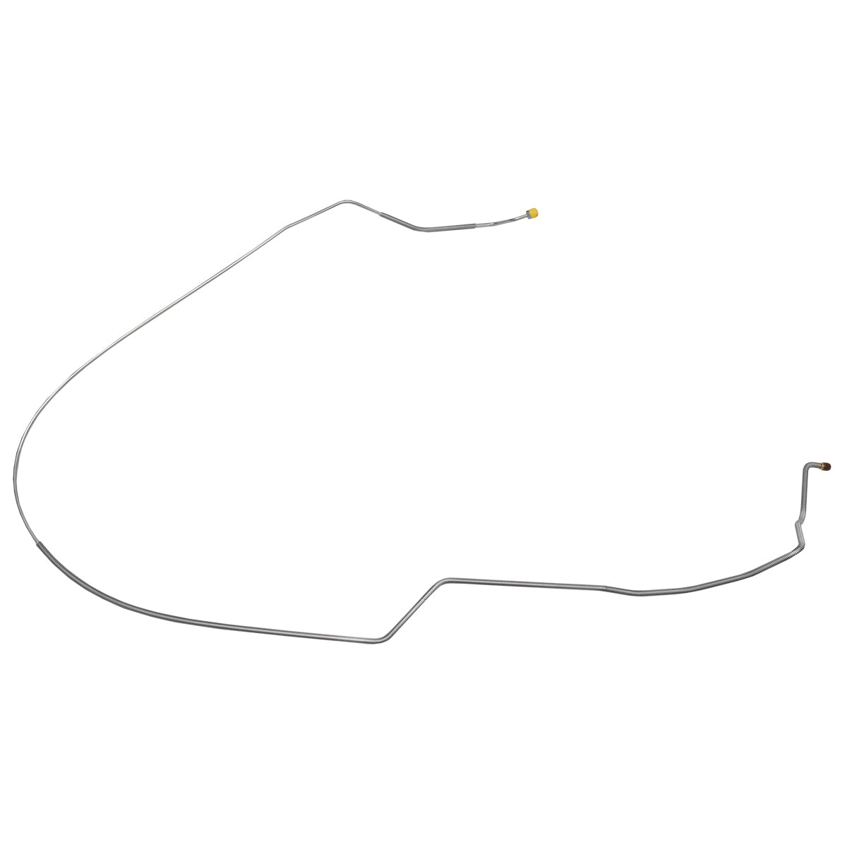 1970-72 Chevrolet Chevelle Malibu Convertible 1/4" F to R Drum Brake Line 1pc, Stainless