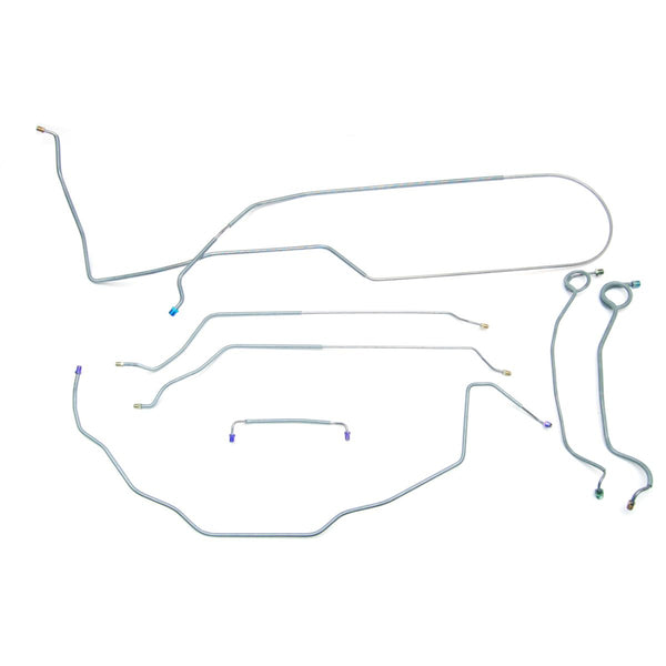 1971-72 Chevrolet Chevelle/Malibu/SS Convertible Manual Disc Brake Line Kit 7pc, Stainless