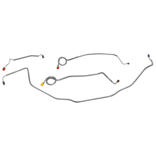 1970-72 Chevrolet Chevelle/Malibu/SS Manual Drum Front Brake Line Kit 4pc, Stainless