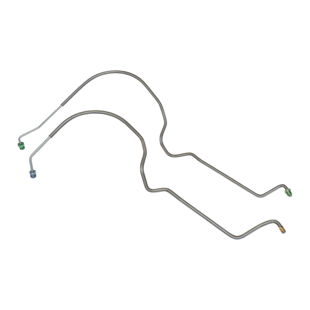1973-77 GM A-Body Power Disc 3/16", 1/4" M/C Brake Lines 2pc, Stainless