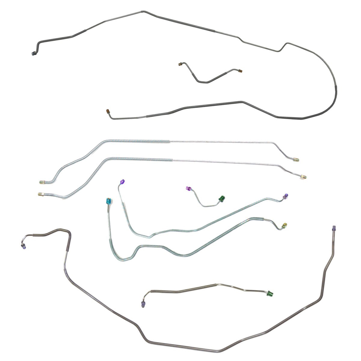 1970 Chevrolet Monte Carlo SS Power Disc Brake Line Kit 9pc, Stainless
