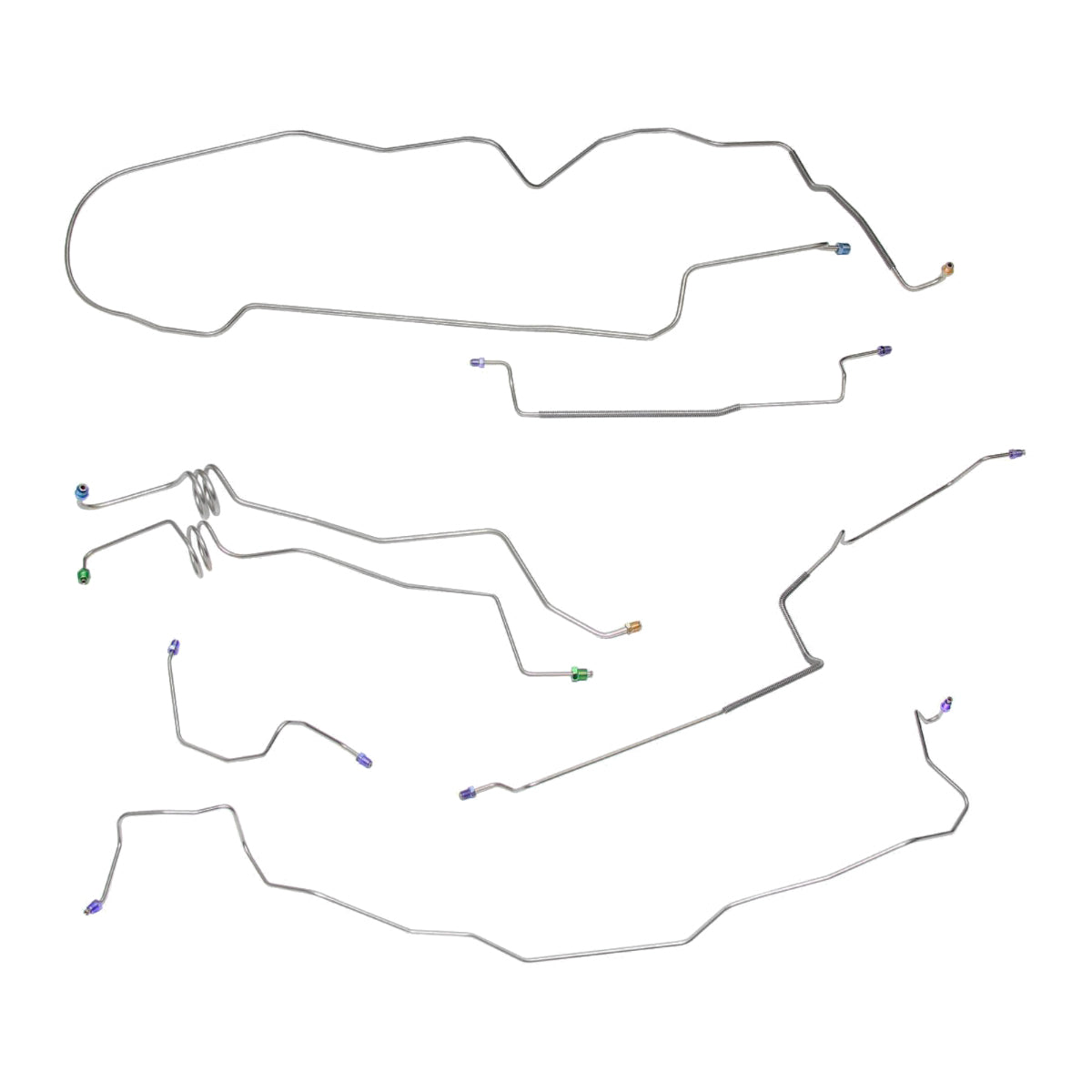 1984-88 Chevrolet Monte Carlo SS Power Disc Brake Line Kit 7pc, Stainless