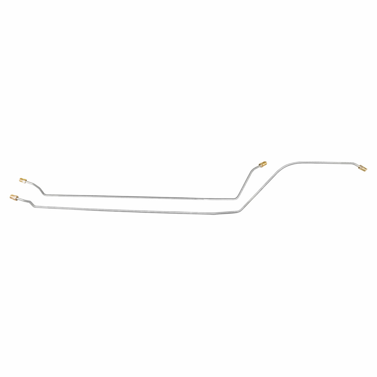 1966-67 Chevrolet Chevy II Manual Or Power Drum L79, Rear Axle Brake Line Kit, 2pc Stainless