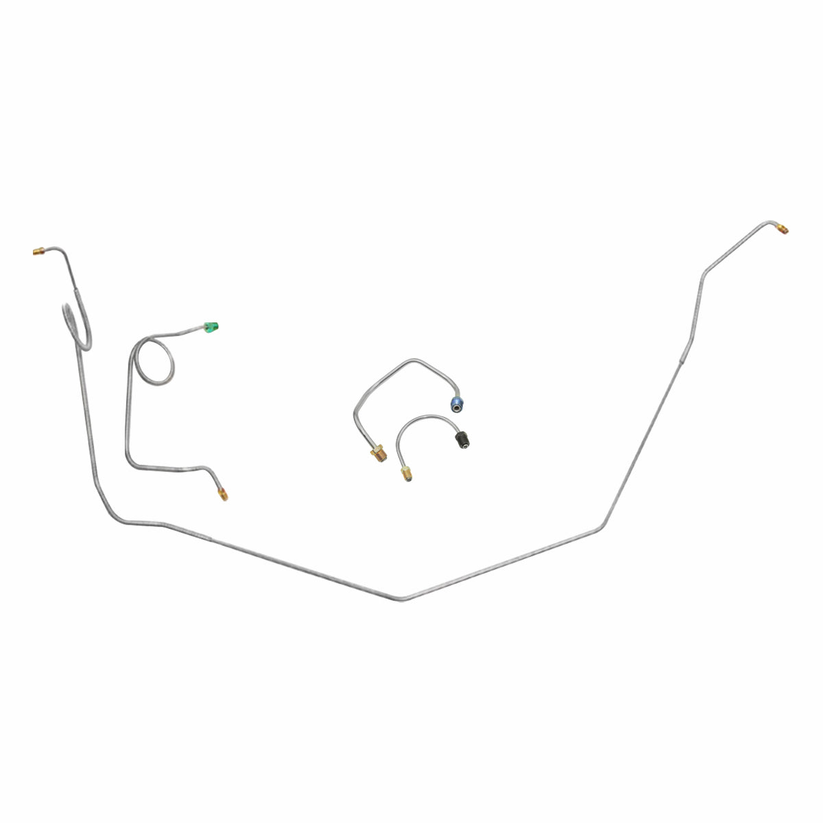 1969 Chevy Nova Power Drum Front Brake Line Kit 4pc Stainless