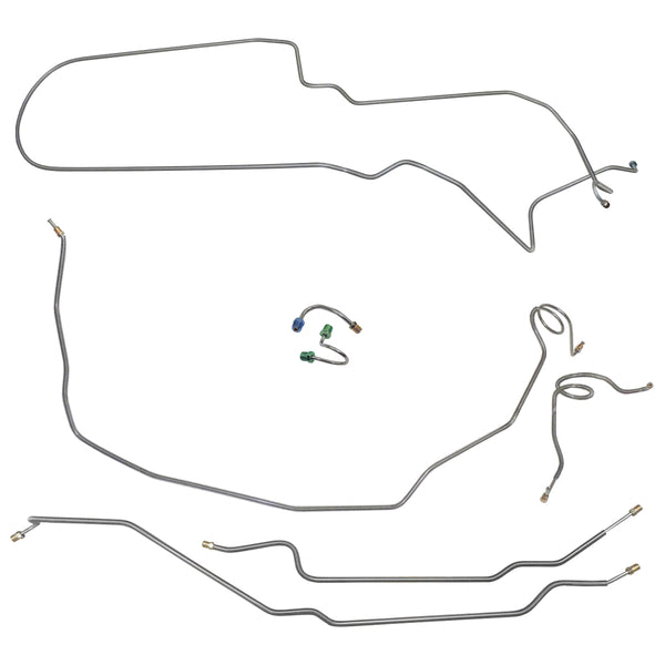 1973-74 Chevrolet Nova/SS Manual Disc Brake Line Kit 7pc, Stainless