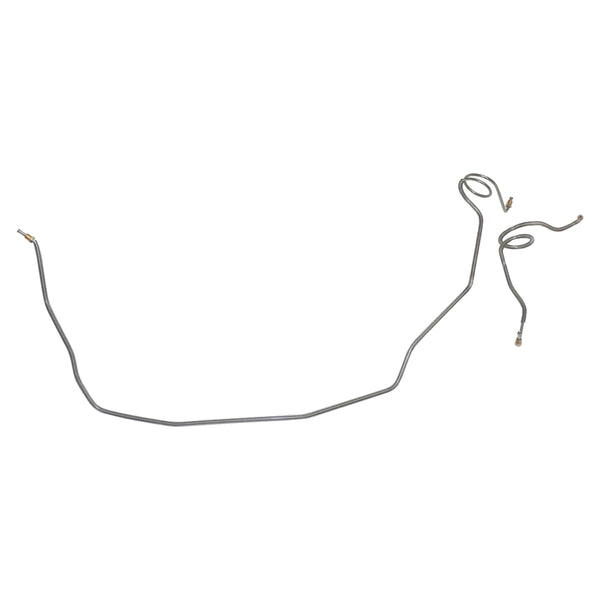 1973-74 Nova/Ventura/Apollo/Omega, Power/Manual Disc, Right & left Front Brake Lines, 2pc Stainless