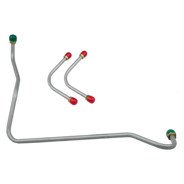 1968 Chevrolet Nova/SS 396CID 4bbl Holley Dual-Feed 3/8", 5/16" Pump to Carb Lines (Requires Y Block) 3pc, Stainless