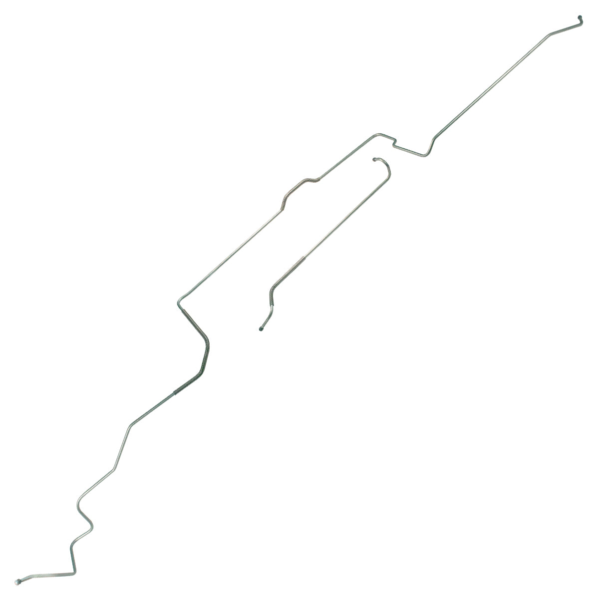 1966 Chevrolet Chevy II/Nova/SS Factory 327CID L79 (PS Routing) 3/8" Main Fuel Lines 2pc, Stainless