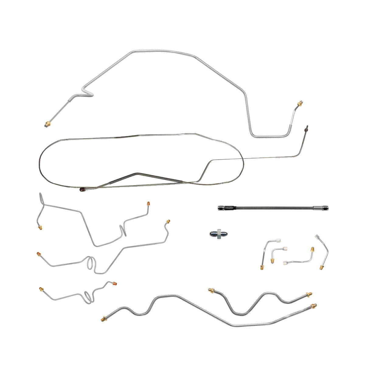 2000-05 Chevrolet/GMC S10/Sonoma 2WD Std. Cab Longbed w/Four-Wheel Disc Complete Brake Line Kit 11pc, Stainless