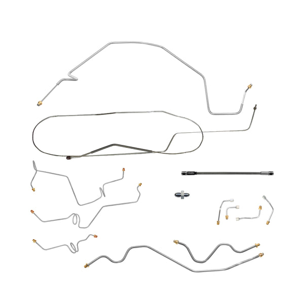 2000-05 Chevrolet/GMC S10/Sonoma 2WD Std. Cab Longbed w/Four-Wheel Disc Complete Brake Line Kit 11pc, Stainless